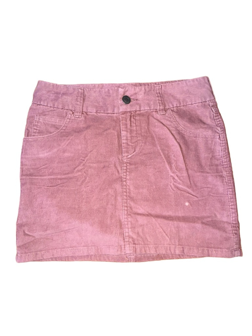 LONDONJEAN Rose Pink Corduroy Mini Skirt